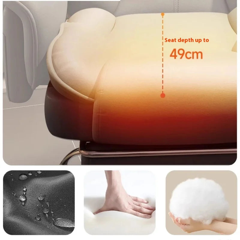 KIMLUD, Office Chair Ergonomic Big Tall Computer Desk Chair with Retractable Adjustable Headrest Leather Chair with Flip up Armrests, KIMLUD Womens Clothes