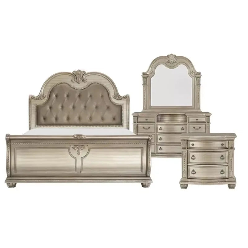 Classic Bed Set Custom Size — Customized Color | KIMLUD