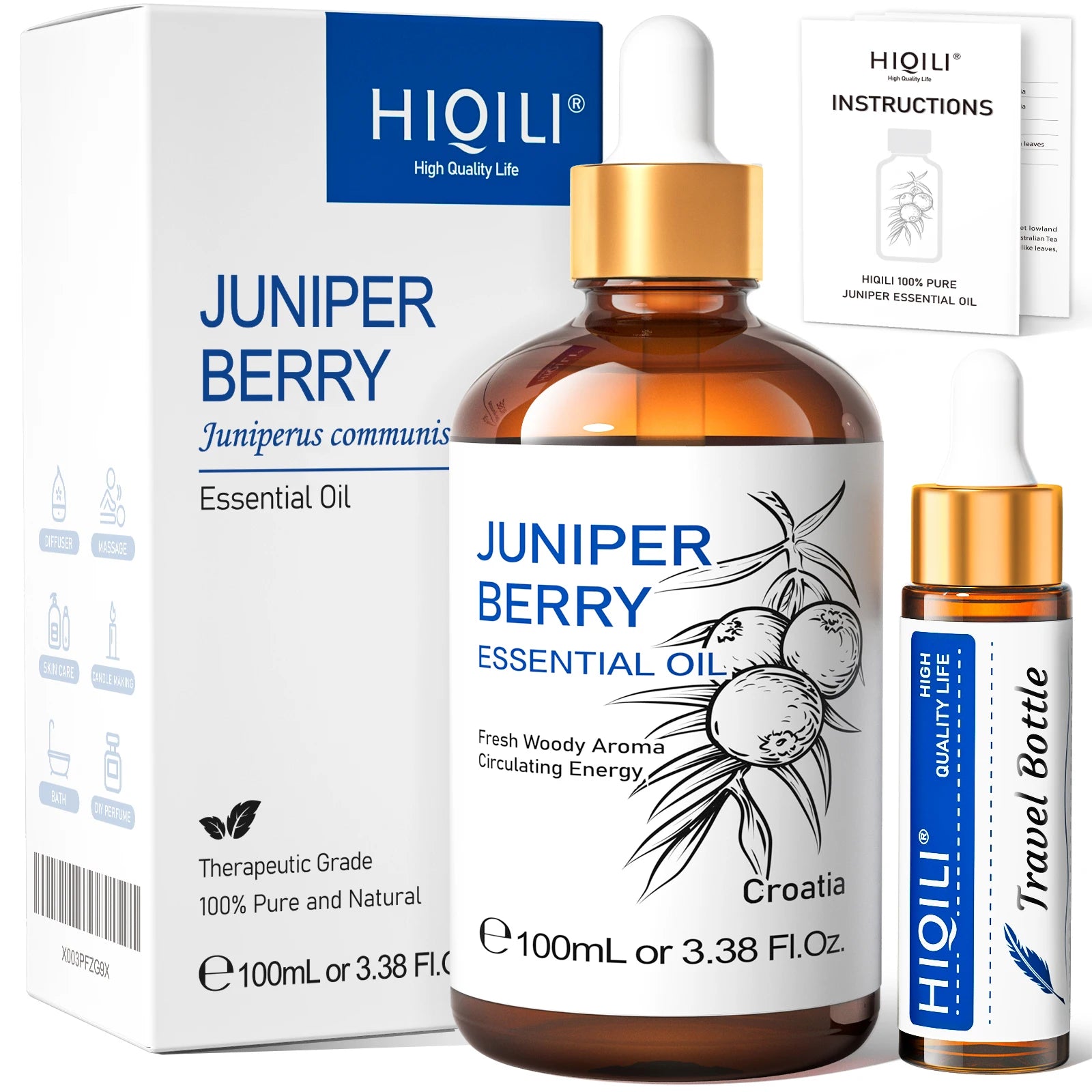 Pure Essential Oil Ylang-Ylang 100ml — Amber | KIMLUD