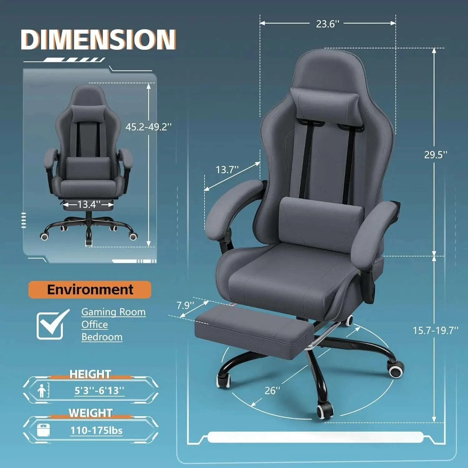 gaming-chair-fabric-with-massage-lumbar-support-ergonomic-racing-video-game-chair-with-adjustable-footrest-and-customizedkimludkimlud-35574559