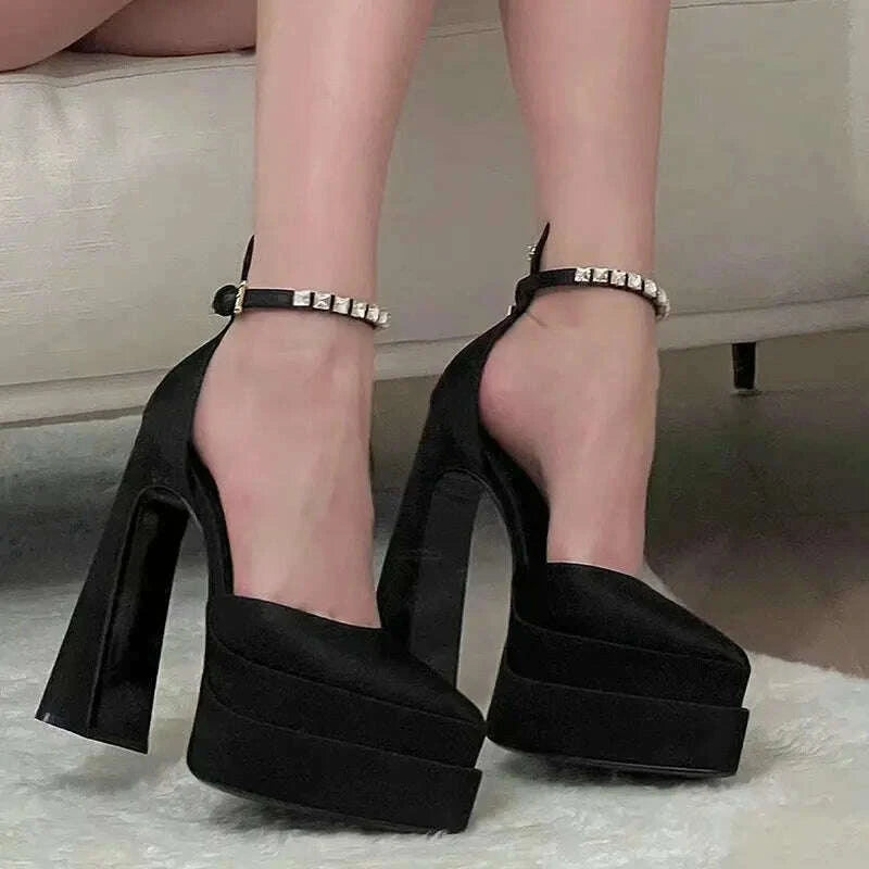 2025-new-fashion-catwalk-show-womens-single-shoes-fashion-pumps-summer-water-platform-thick-heel-pointed-toe-satin-high-heelskimlud-womens-fashion-34621456