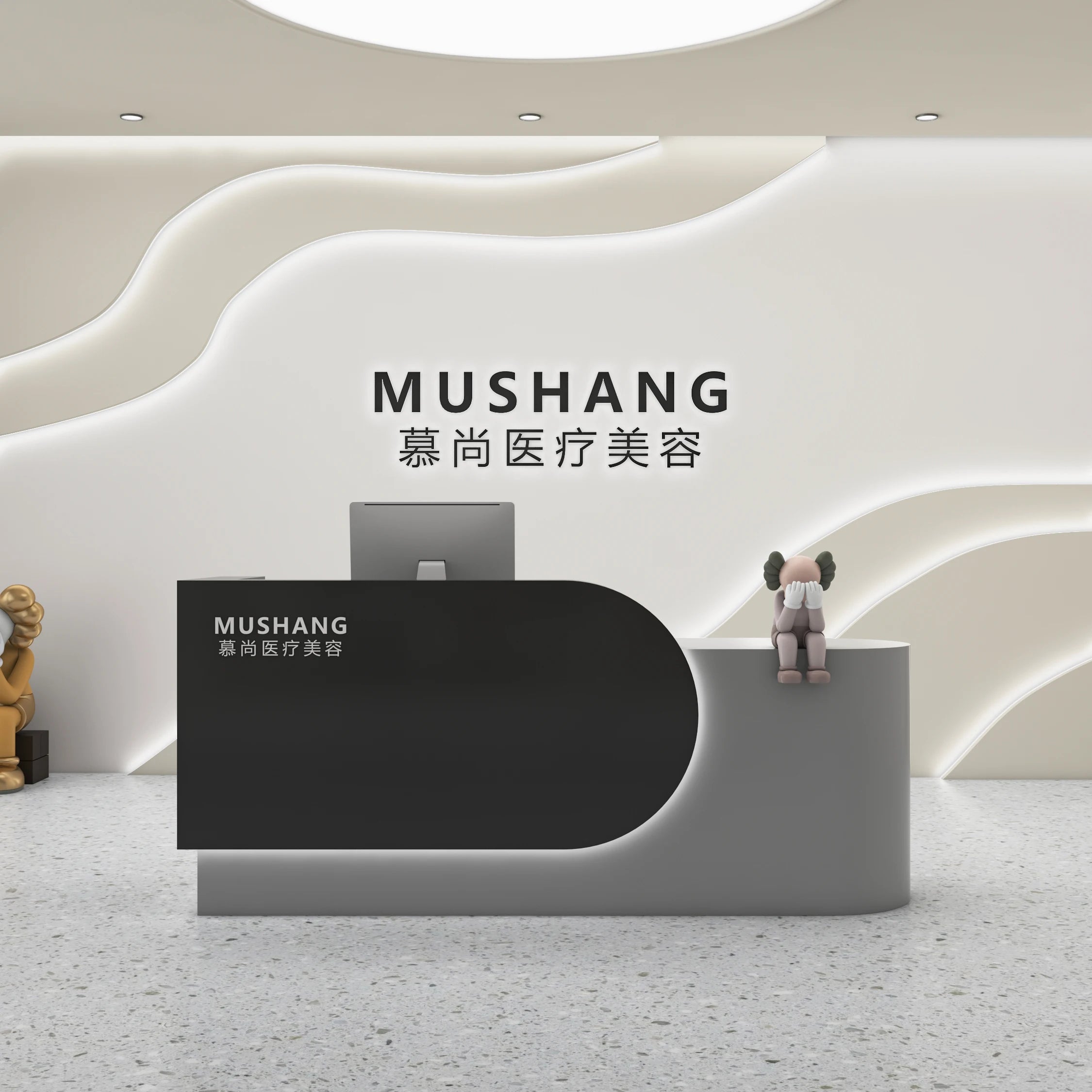 Best Organizers Reception Desks Design Display Drawer Beauty Reception Desks White Led Lights Comptoire Accueil Trendy Furniture