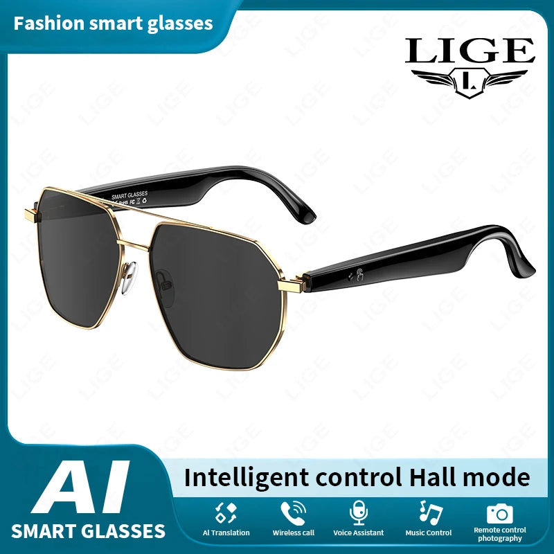 AI smart glasses AI intelligent voice video real-time translation Multiple lenses such as sunglasses,myopia,can be configured