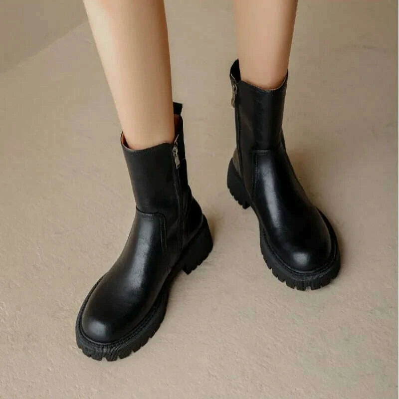 womens-half-high-boots-brown-round-toe-ladies-mid-calf-shoes-chelsea-flat-comfortable-and-elegant-winter-2024-novelty-cosplaykimlud-womens-fashion-34601727