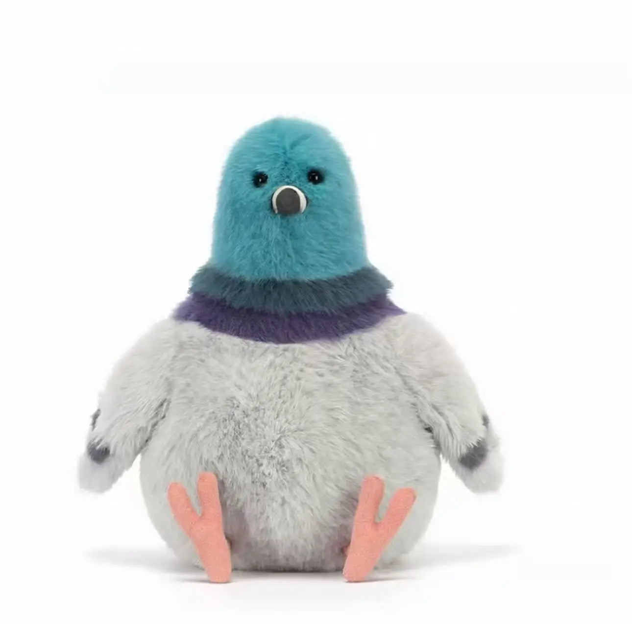 Fluffy Plush Bird Toy With Soft Furry Coat — Blue | KIMLUD