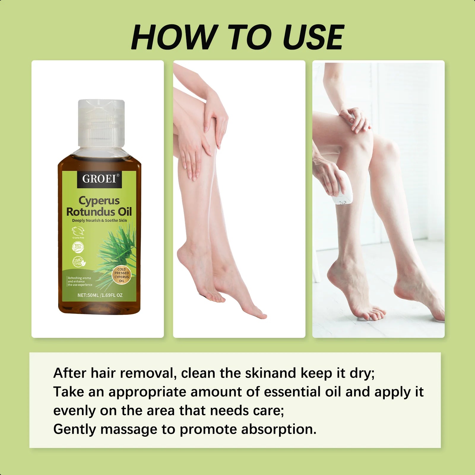Gel-Based Hair Growth Inhibitor — Painless Depilatory For Underarms, Legs, Arms — Clear | KIMLUD