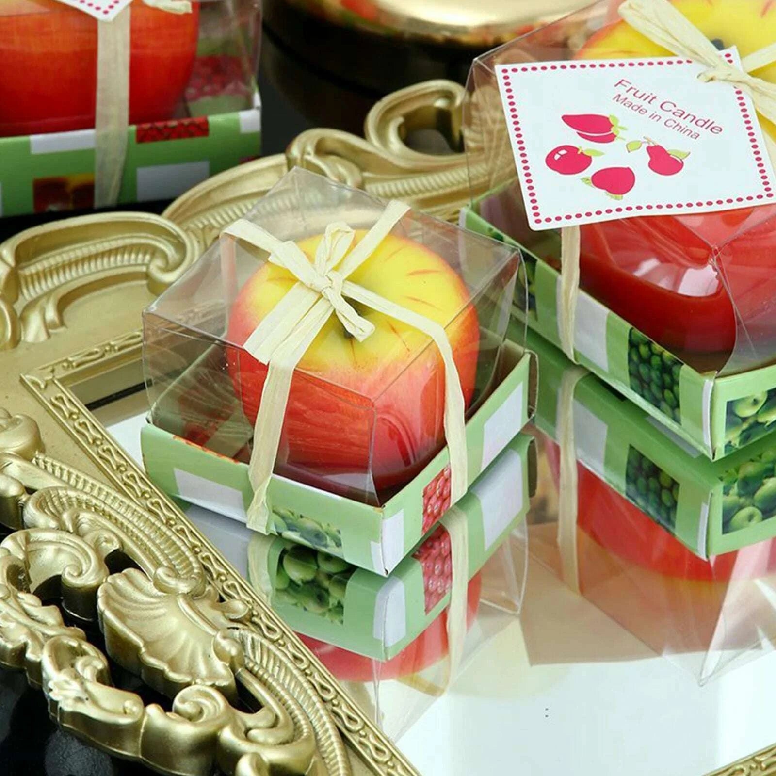 KIMLUD, Apple Candle Christmas Artificial Creative 3D Apple Shaped Candle Gifts for Wax Gifts for Christmas Party Home Table Decor, KIMLUD Womens Clothes