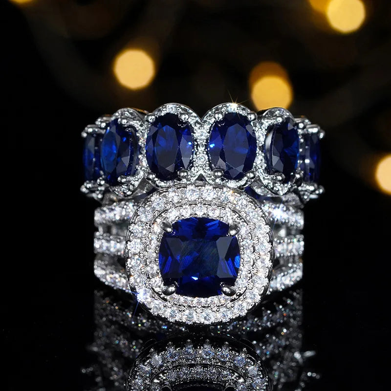 Ring – Double Layer Shine – Zinc Alloy – Silver | KIMLUD