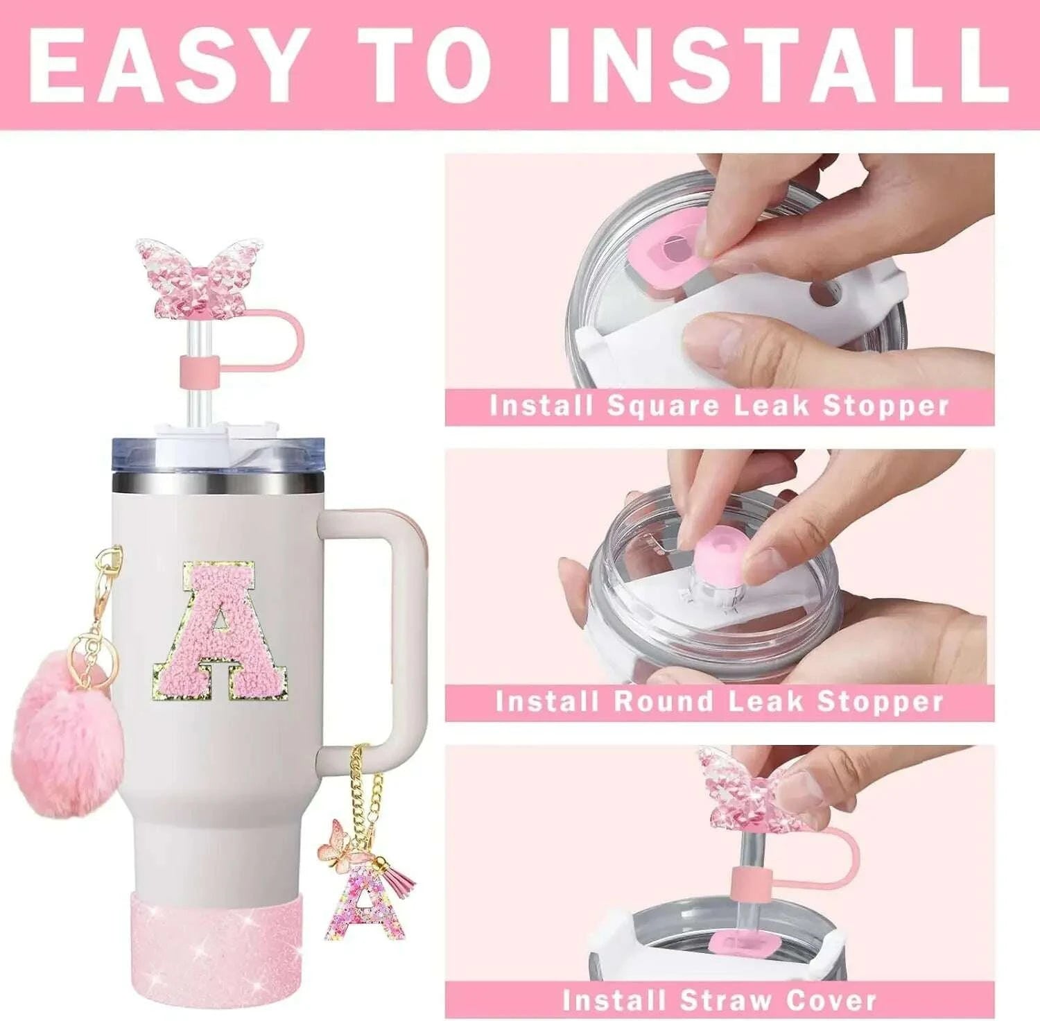 kimlud-9pcs-cup-accessory-set-for-stanley-30oz-40oz-butterfly-straw-cover-cap-silicone-boot-charm-initials-sticker-spill-proof-stopper-kimlud-womens-clothes-34635275