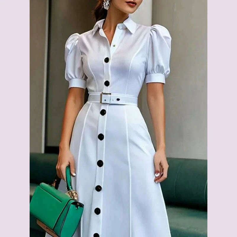 modigirl-2025-new-womens-summer-shirt-dress-with-belt-white-green-short-sleeve-eelegant-long-dresses-clothing-for-womankimlud-womens-fashion-34621340