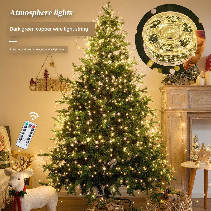 Christmas Tree Led Pendant Gilding Ribbon Christmas