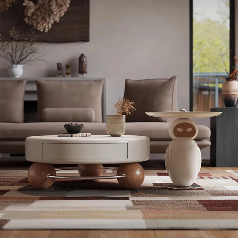 Wood Modern Coffee Table Decoration Designer Industrial Coffee Table Storage Aesthetic Mesa Auxiliar Lounge Suite Furniture