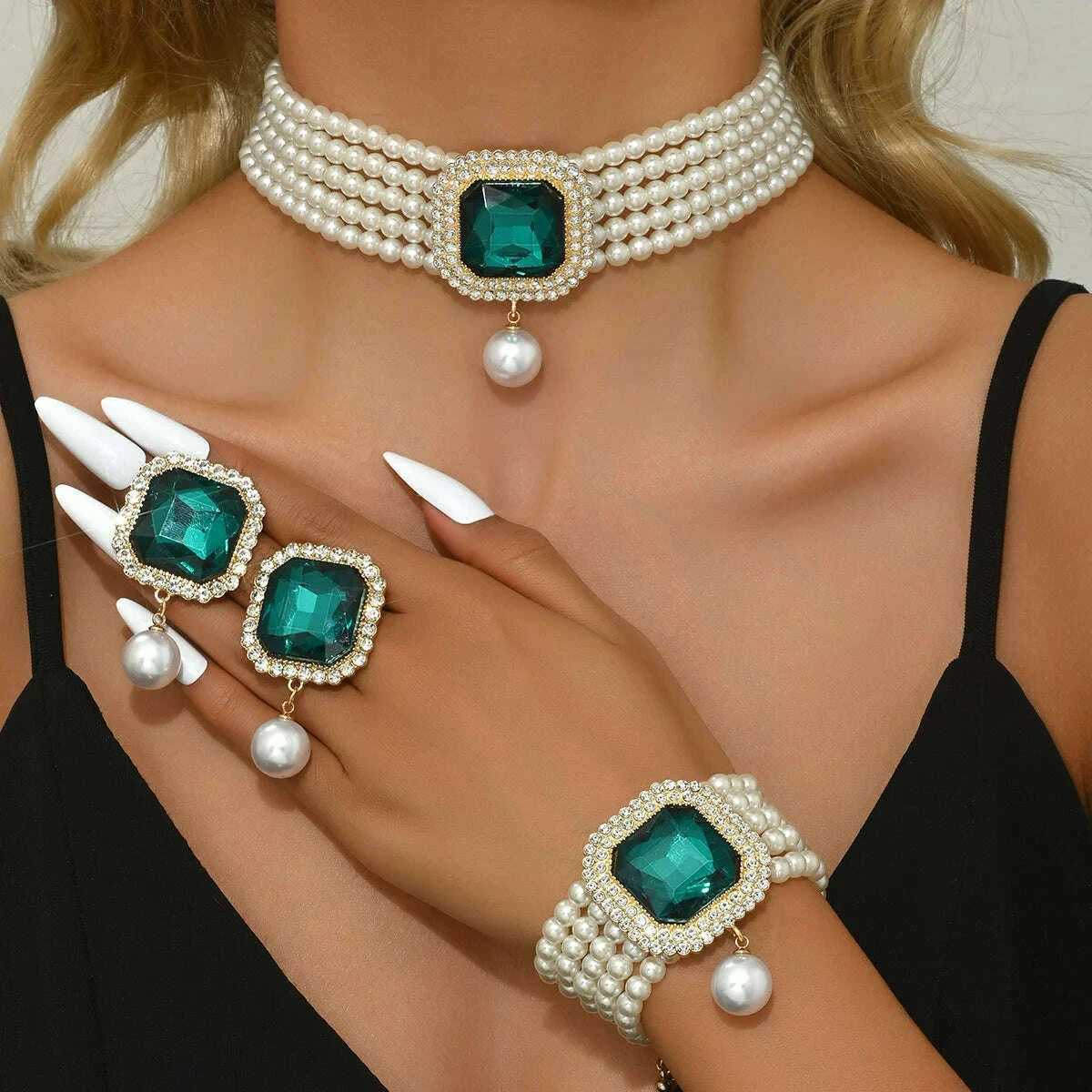 womens-fashion-light-luxury-short-style-imitation-pearl-rhinestone-necklace-earrings-bracelet-jewelry-set-party-festival-giftkimlud-womens-fashion-34627490