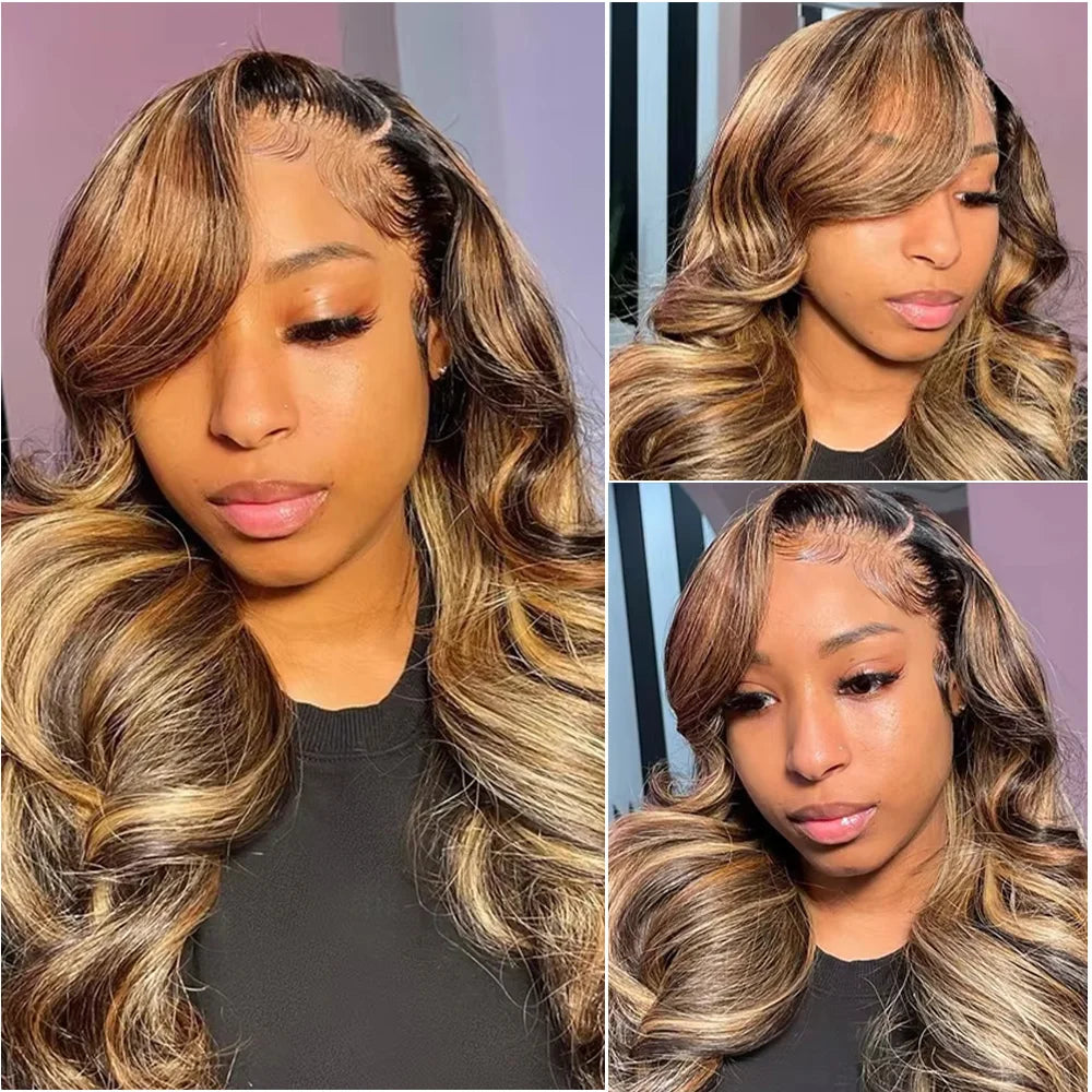 Lace Front Wig – 200 Density – Human Hair – 427 Blonde Brown | KIMLUD