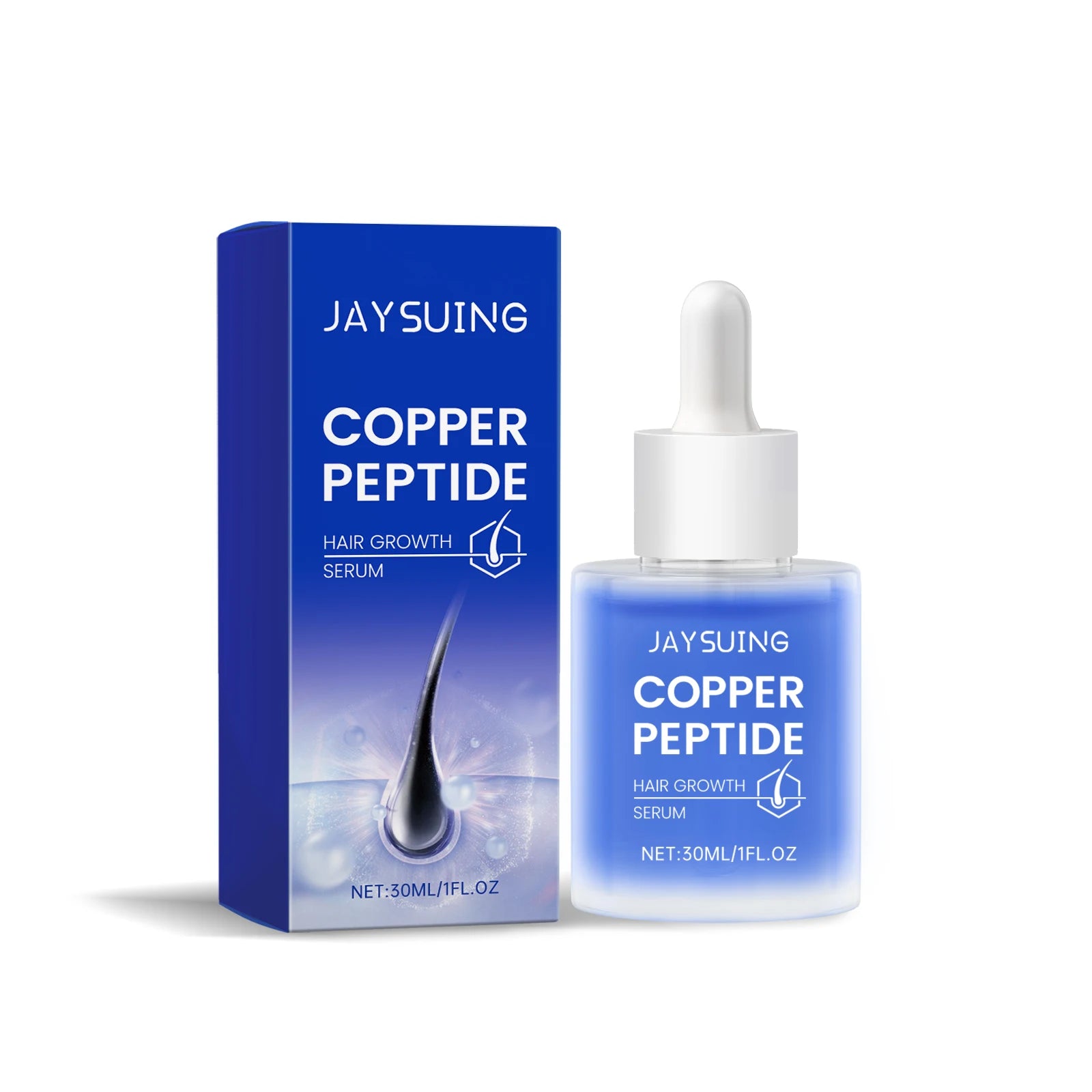 Copper-Peptide Hair Care Set — Shampoo Serum Spray Oil For Scalp Nourishment — Cobalt Blue | KIMLUD