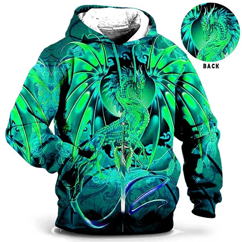 Men's Hoodie – 3D Printed – Elastane Polyester – Unknown Color | KIMLUD