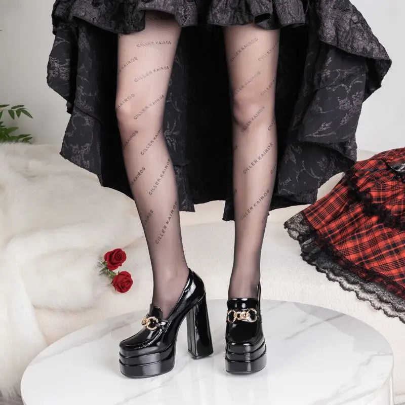 Pumps – Double Platform 14cm Heel Round Toe – PU | KIMLUD
