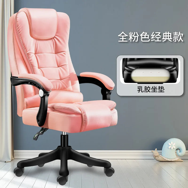 KIMLUD, Acrylic Chair Fashionable White Gaming Chair on Wheels Desk Office Armchairs Pulley Homcom Chaise Pliable Living Room Chairs, KIMLUD Womens Clothes