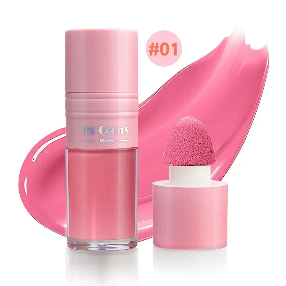 KIMLUD, 14 Colors Matte Liquid Blush Contour Highlighter Waterproof Long Lasting Sponge Brush Head High Pigment Blusher Brighten Bronzer, KIMLUD Womens Clothes