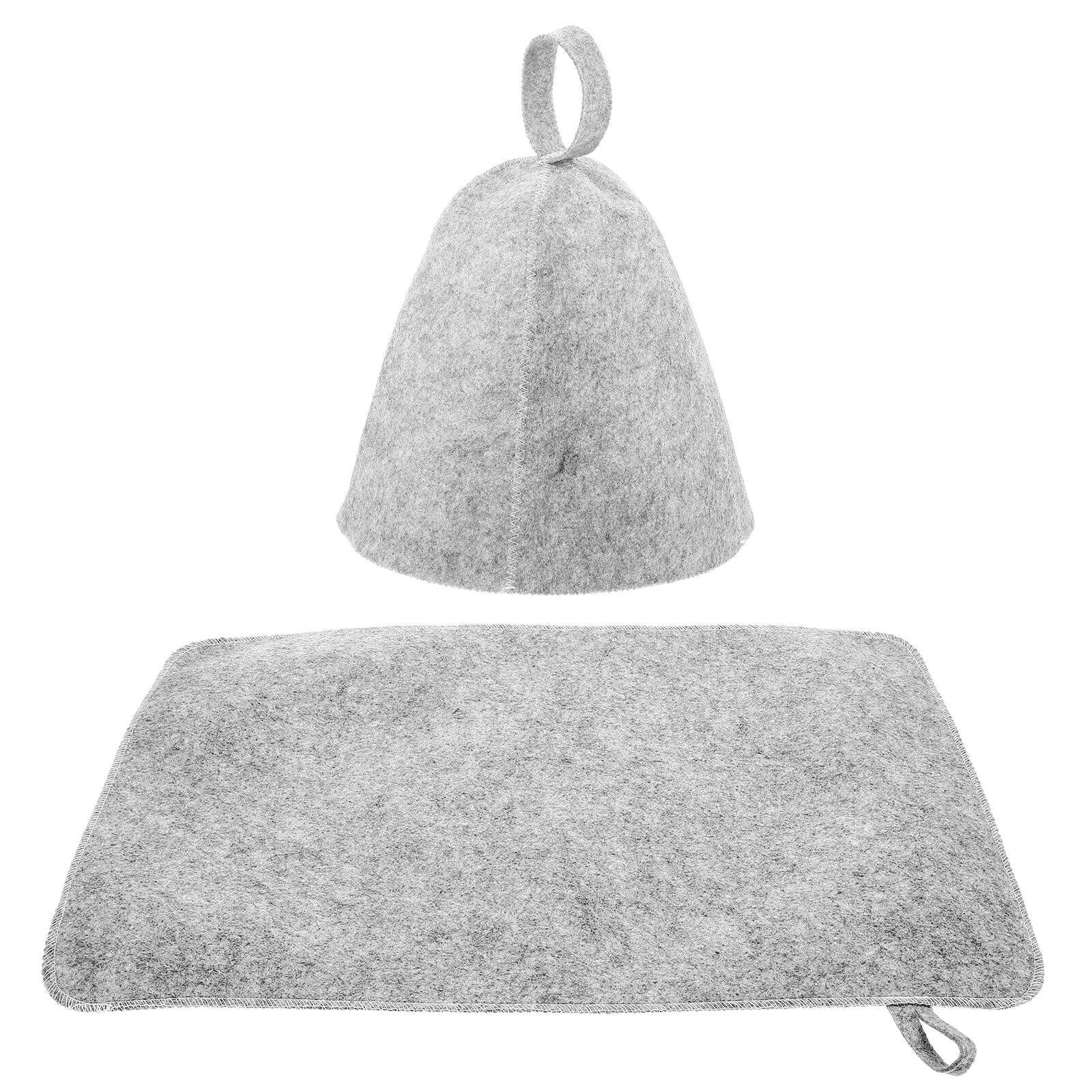 1-set-of-sauna-hat-and-pad-set-supple-felt-bathing-hat-kit-thickened-felt-sauna-hat-setkimlud-womens-fashion-34618608