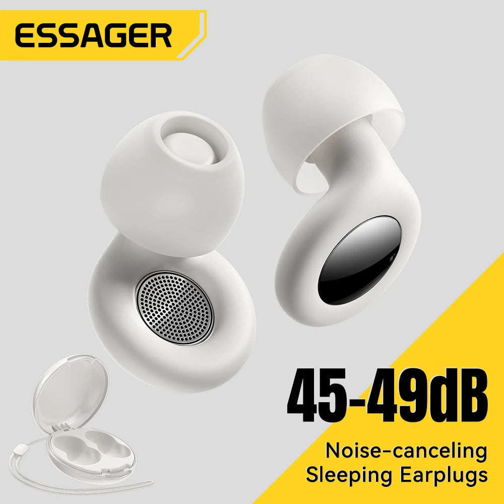 Silicone Sleep Ear Plugs Noise Cancelling Soft Comfort Fit For Sleep Work Travel — White | KIMLUD