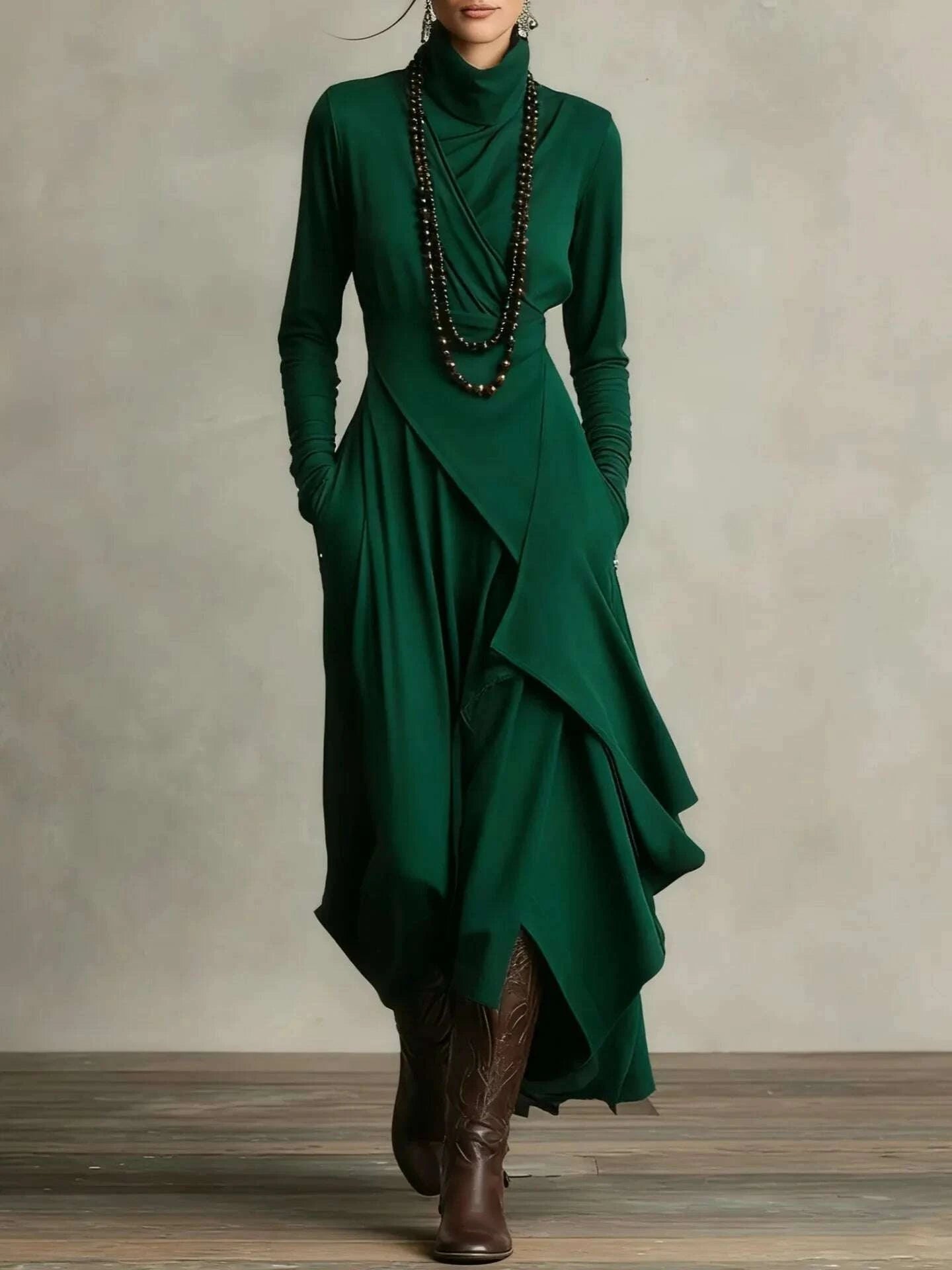 irregular-dress-solid-color-long-sleeve-spring-autumn-womens-new-cross-high-neck-long-dress-vestidos-para-mujer-ropa-mujerkimludkimlud-35565187