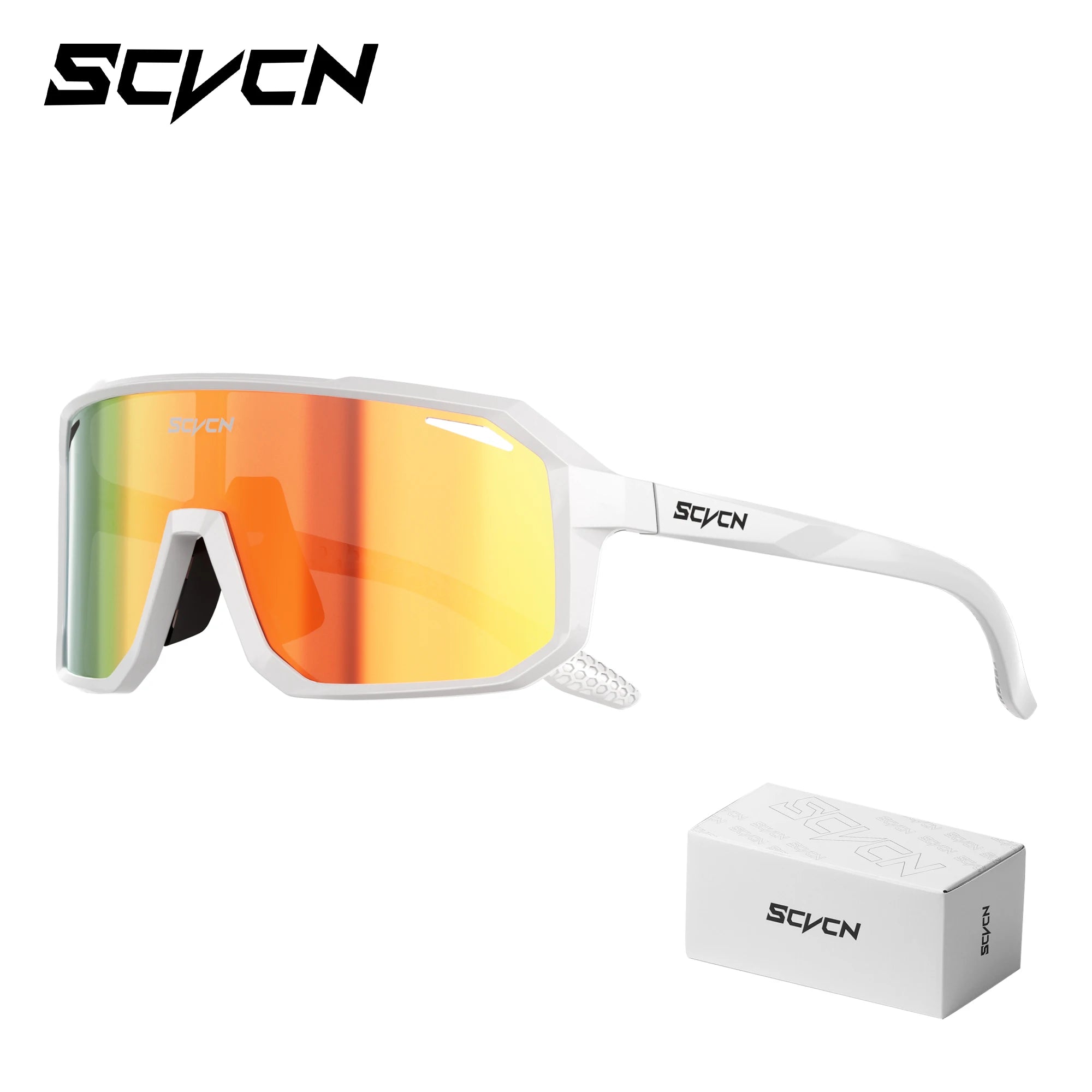 SCVCN New Riding Cycling Sunglasses Outdoor Sports Running Goggles Men's Mtb Bicycle Glasses Women Cycling Eyewear 1 Lens