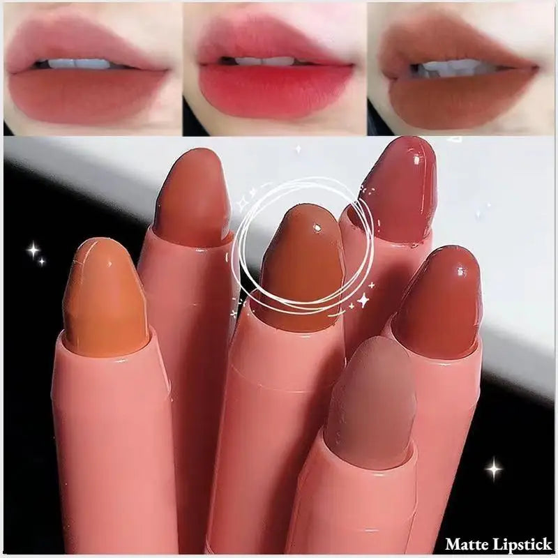 Matte velvet lipstick pen waterproof long-lasting non-stick cup lipstick sexy lip gloss pencil female makeup outline lip line