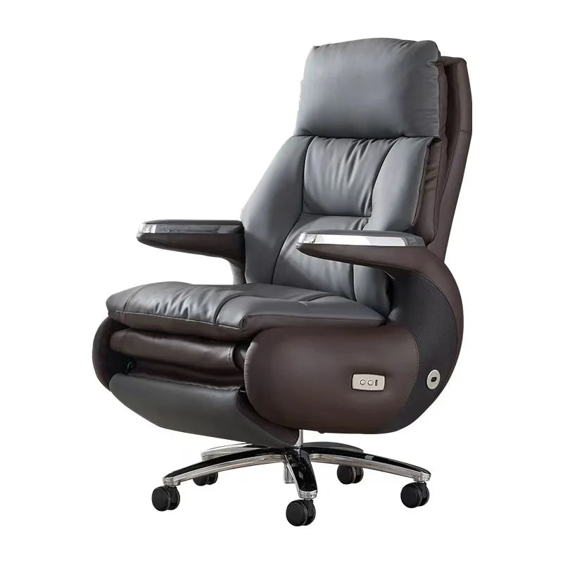 Synthetic Leather Executive Swivel Chair High Back — Black | KIMLUD