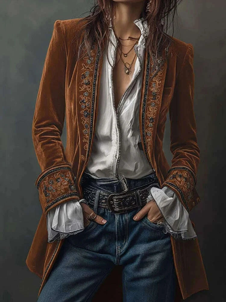 KIMLUD, New V Neck Patchwork Elegant Chic Jackets, Women Spring Autumn Long Sleeve Fashion Coat, Casual Simple Ladies Cardigan Outerwear, KIMLUD Womens Clothes