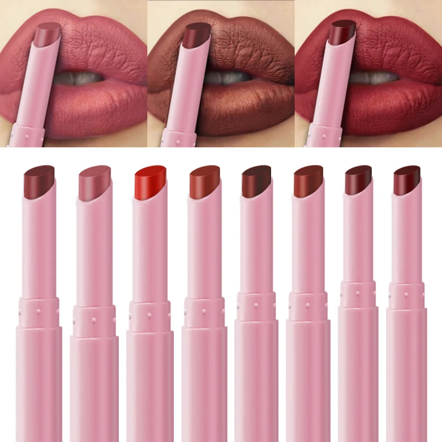 15 Color Cigarette Velvet Matte Waterproof Lipstick Long-lasting Lip Gloss Lip Makeup Red Brown Pink Lip Liner Pen Lip Tint