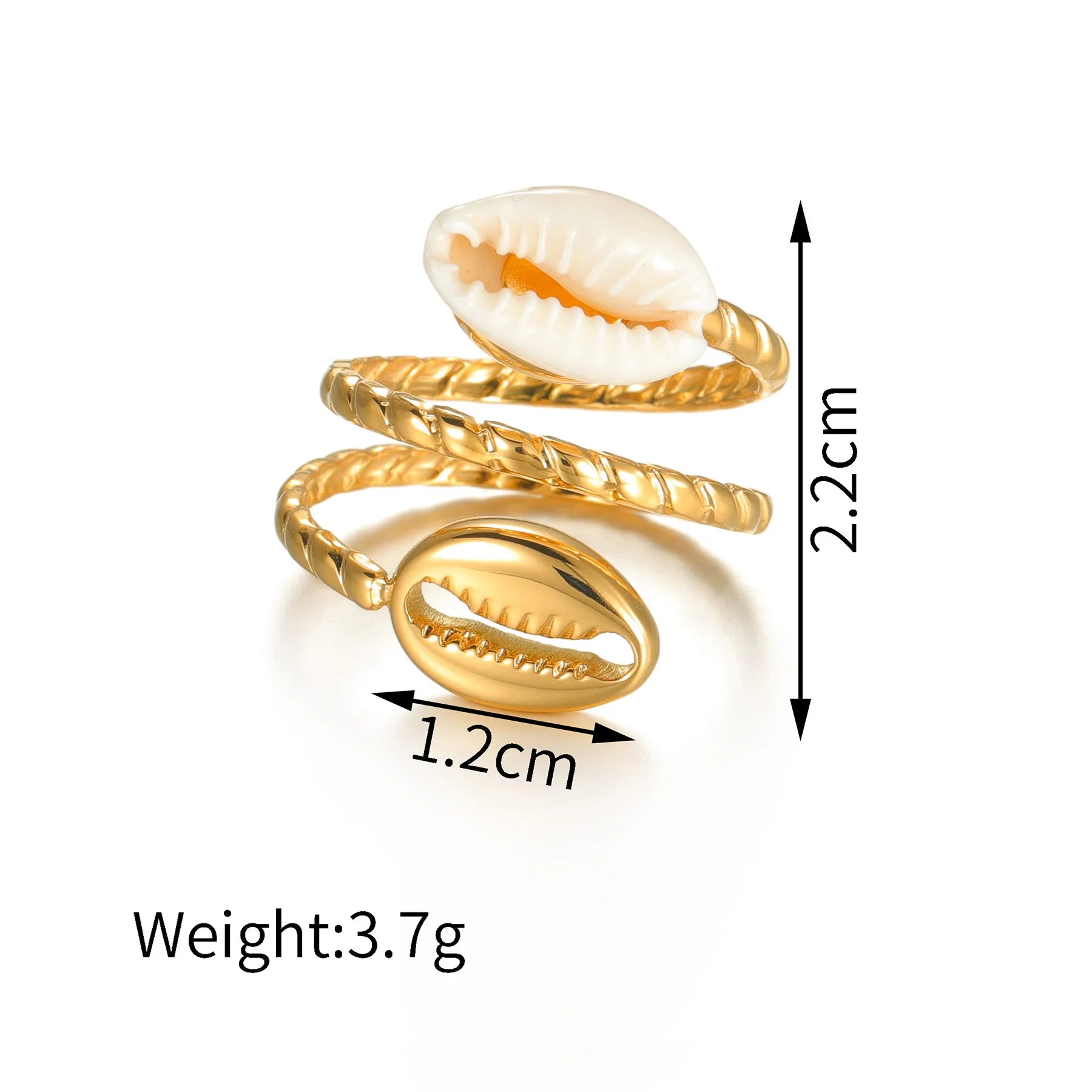 Freeteeme Vintage Palm Grip Wide Big Ring 2024 Adjustable Stainless Steel Hand Hug Ring for Women Men Gold Plated Male Jewelry