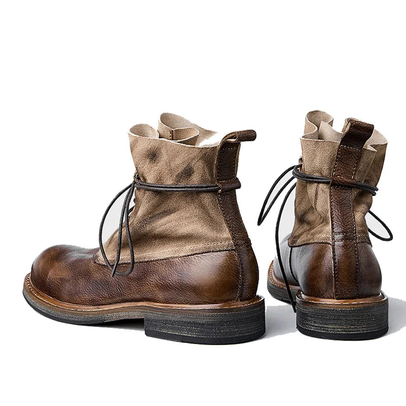 Men Boots New Arrival Motorcycle Boots High Quality Retro Comfortable Leisure Tooling Work Ankle Workwear Boots