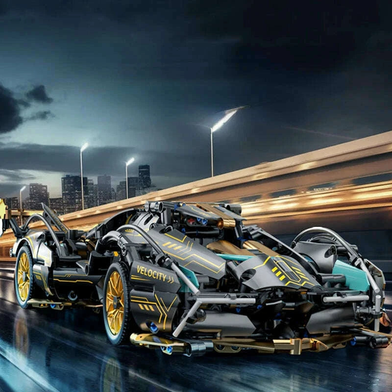 black-v12-block-roadster-rc-tech-racer-114diy-roadster-building-block-assembly-block-car-toy-birthday-giftkimlud-womens-fashion-34620445