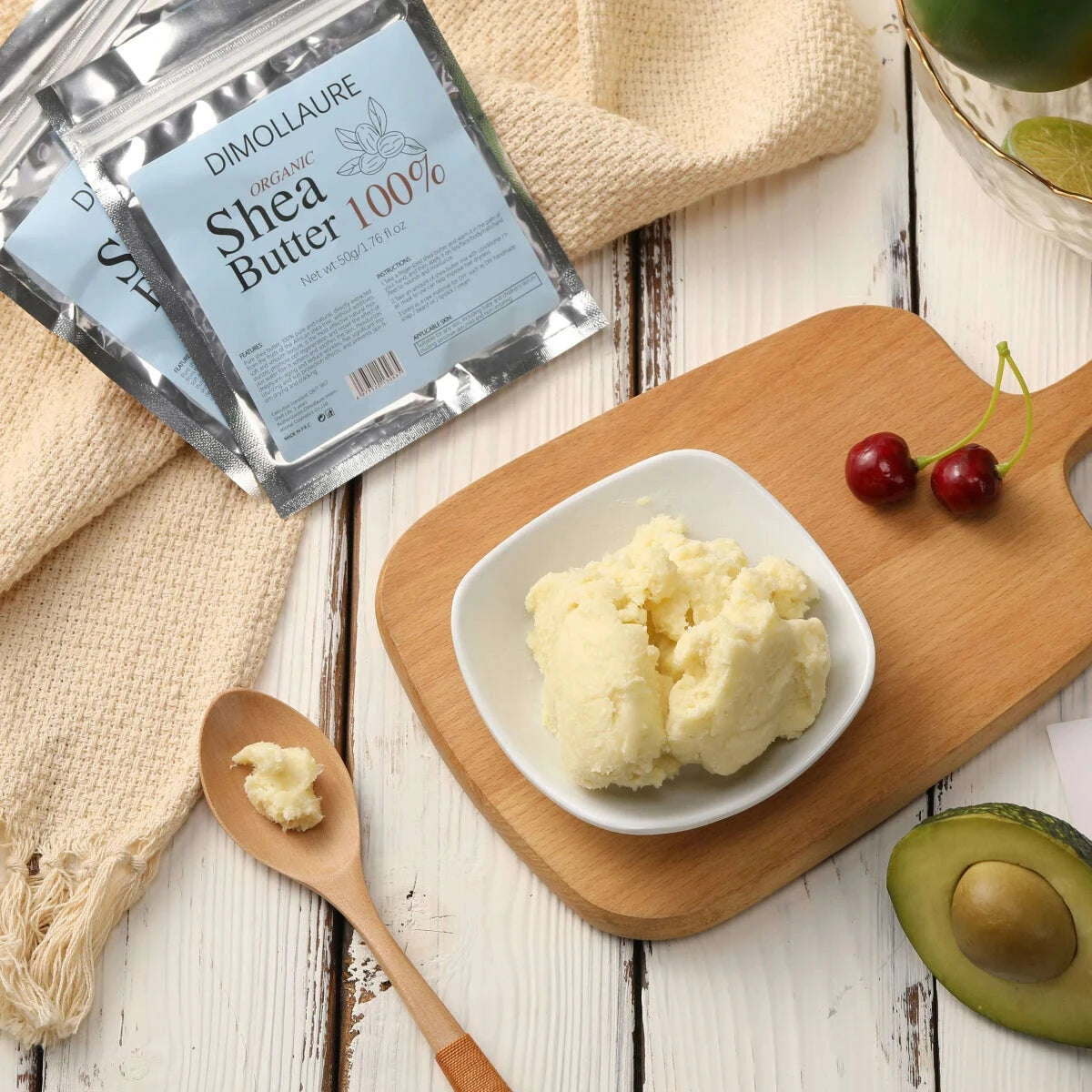 dimollaure-50g-500g-organic-shea-butter-unrefined-skin-care-esential-oil-handmade-soap-oil-body-massage-oil-cosmetics-rawkimludkimlud-35561286
