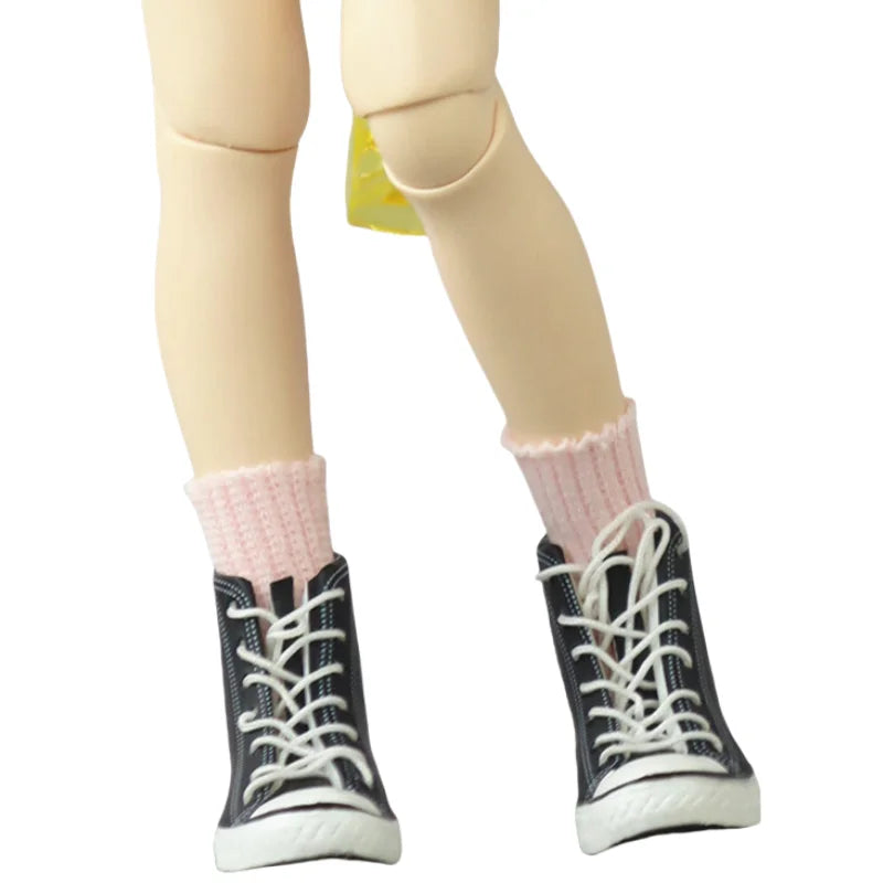 Cloth Socks For Blythe Doll Long Stockings — Black | KIMLUD