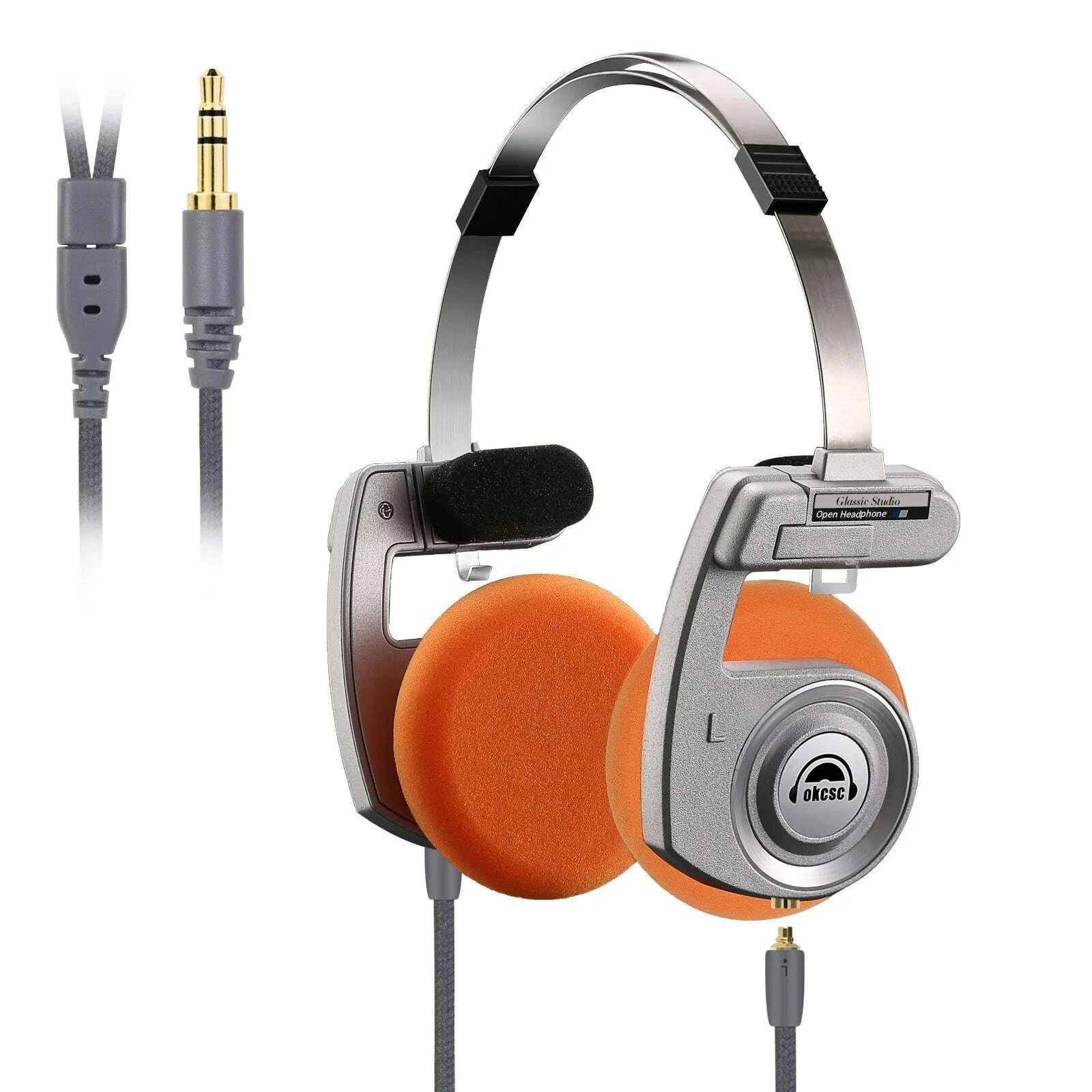 KIMLUD, OKCSC Retro 3rd Generation Headphone Wired/Wireless Earphones 40mm Driver Open End HiFi Headset Only Bluetooth Version 2-in-1, KIMLUD Womens Clothes