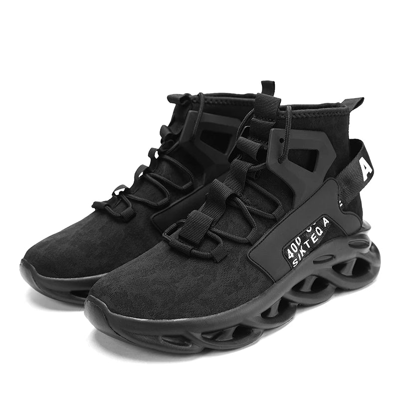 Mens Running Shoes New High Top Plus Size Breathe Mesh Sneakers Cushioning Soft Sole Trendy Casual Tennis Shoes for Men
