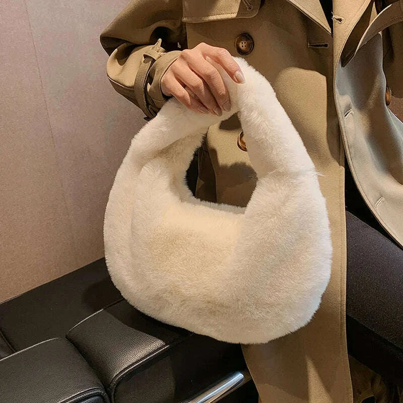 solid-color-plush-dumpling-bag-simple-style-niche-design-faux-fur-handbag-tote-small-womens-underarm-hobo-bagkimludkimlud-35556390
