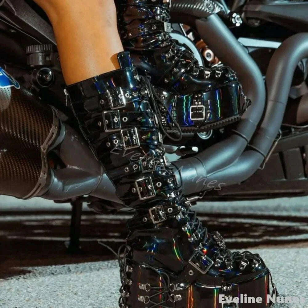 colorful-black-belt-buckle-knee-high-boots-women-round-toe-cross-tied-leather-metal-decoration-platform-boots-gothic-style-bootskimlud-womens-fashion-34621411