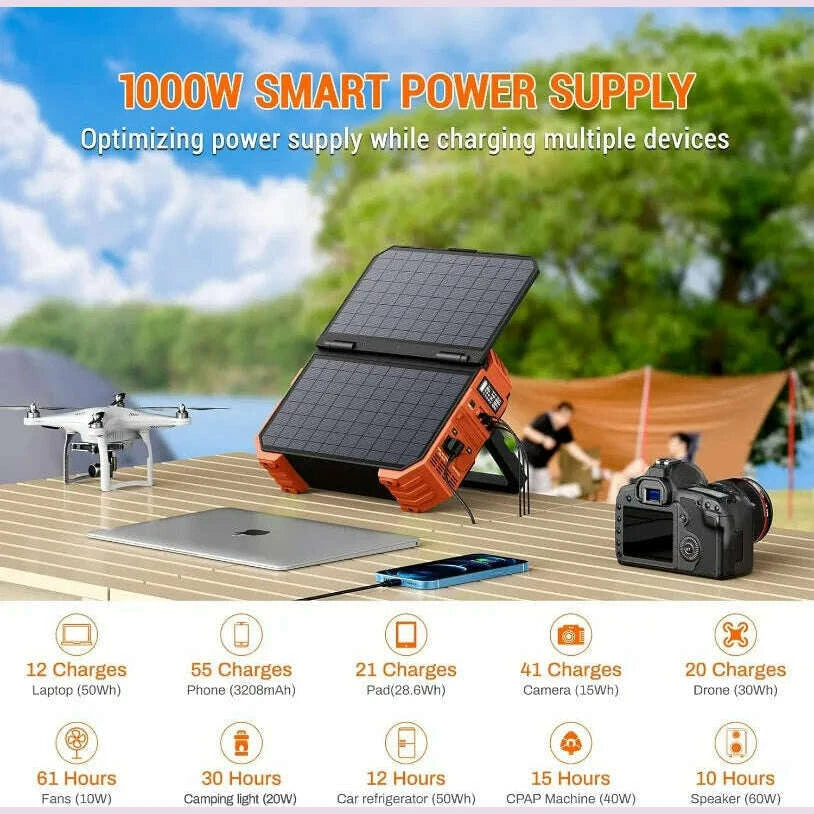portable-power-station-1000w-with-built-in-solar-panel-614wh192000mah-battery-pack-solar-generator-with-acdcusbpd-output-kimlud-kimlud-33912970