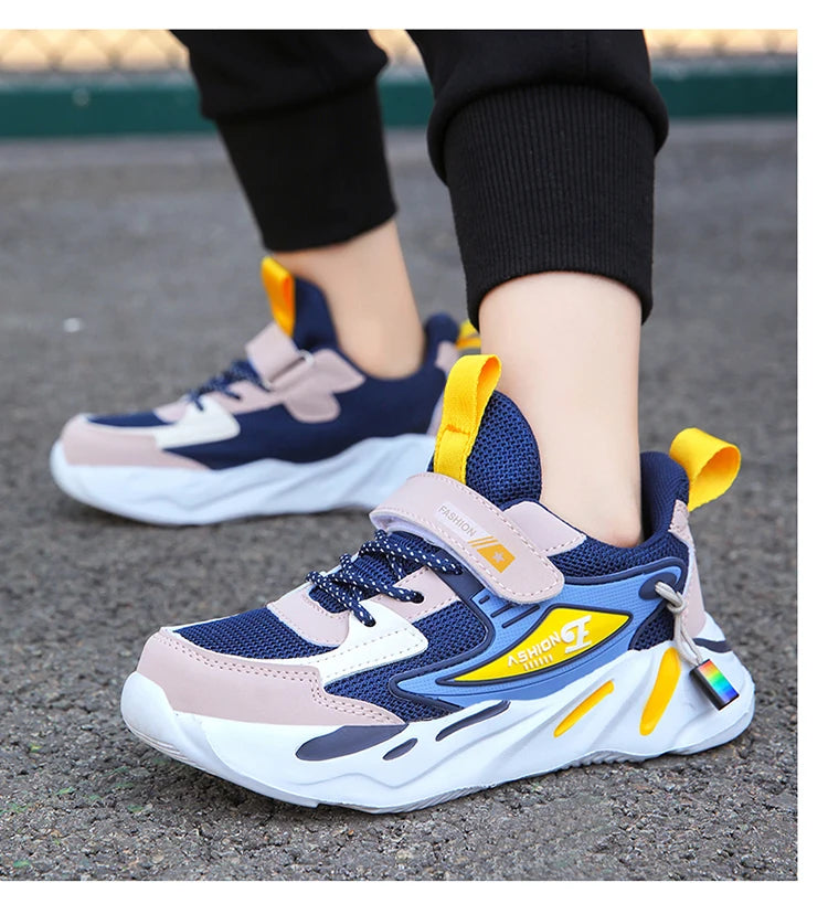 Children Boys Mesh Sports Running Shoes Breathable Non-slip For Girls Casual Running Walking Kid's Sneakers