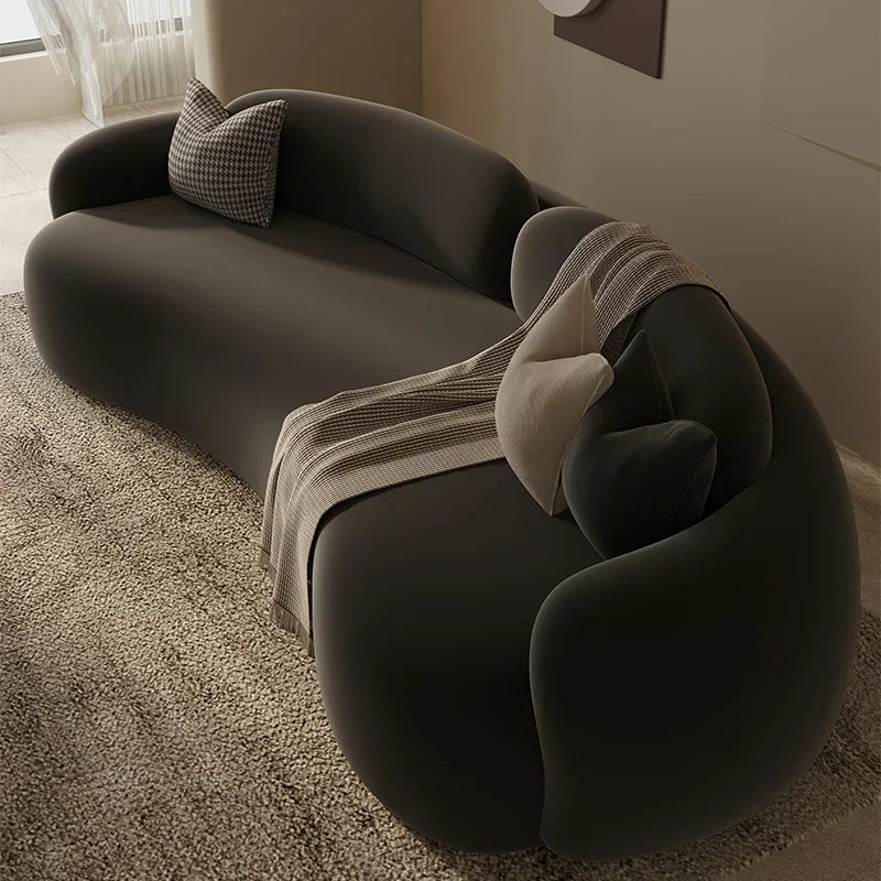 Armrest Large Filler Sofas European Brown Wood Modern Floor Salon Couch Recliner Luxury Nordic Divano Soggiorno Unique Furniture