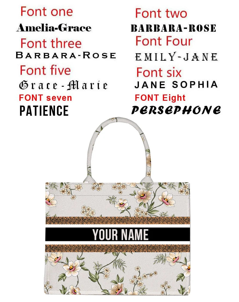 Personalized Tote Bag Canvas Printed — Natural | KIMLUD