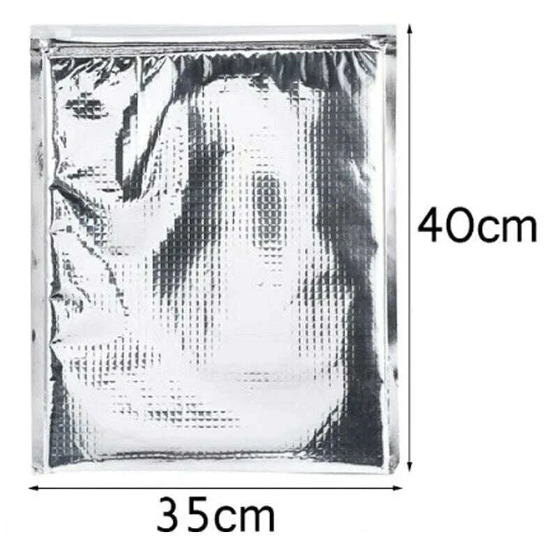 KIMLUD, Relchoor 5pcs Insulated Food Storage Bag Aluminum Foil Insulated Reusable Bag Thermal Cooler Silver Outdoor Kitchen Food Bags, KIMLUD Womens Clothes