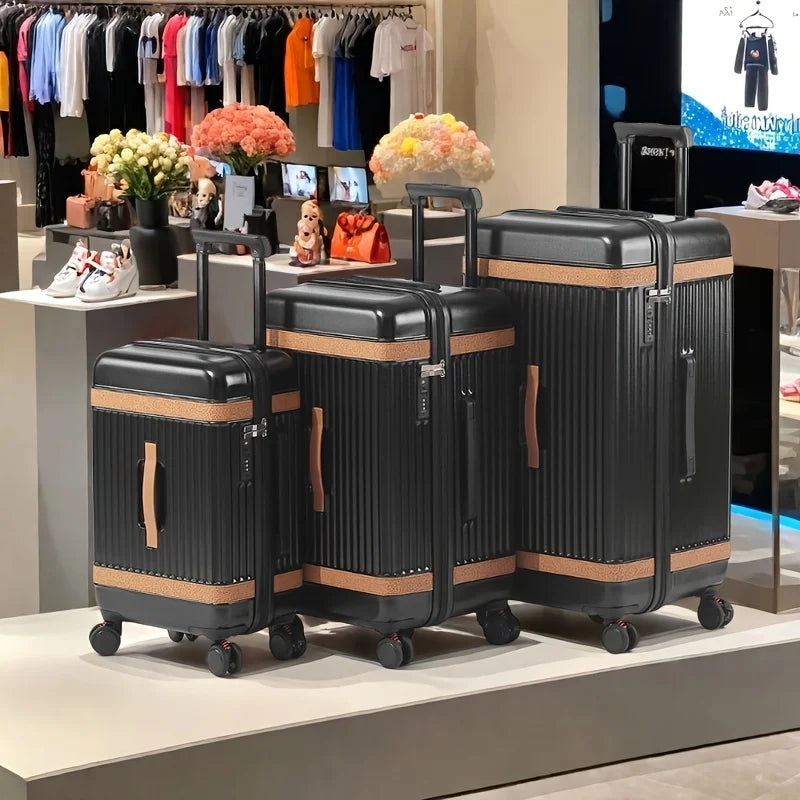 Hardshell ABS+PC Suitcase Large-Capacity With USB Port — White | KIMLUD