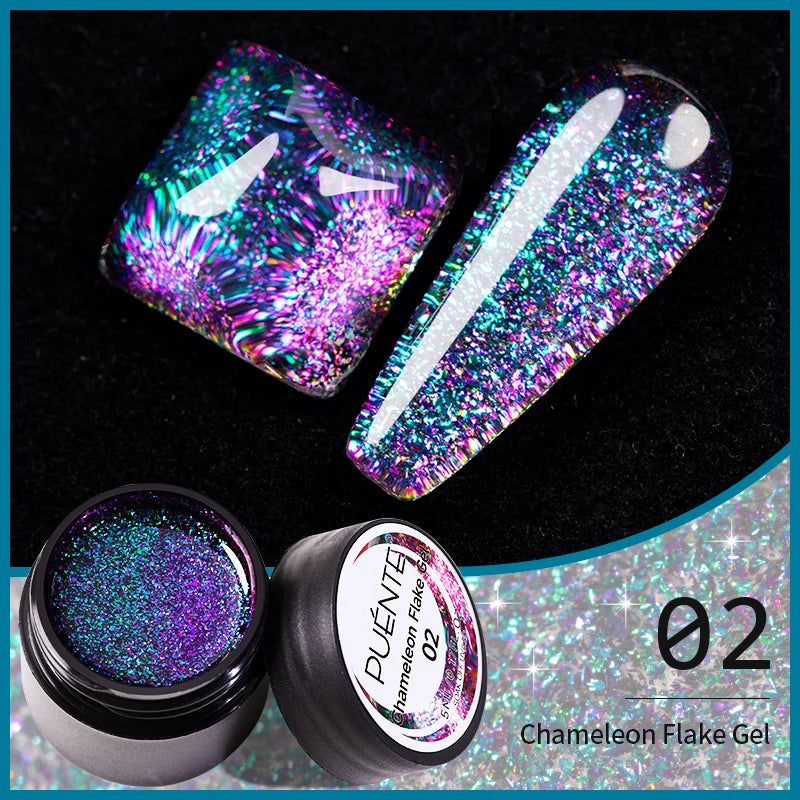 Reflective Glitter Gel Nail Polish Multidimensional Holographic Sparkle, UV-Curable Finish — Pink Lilac | KIMLUD