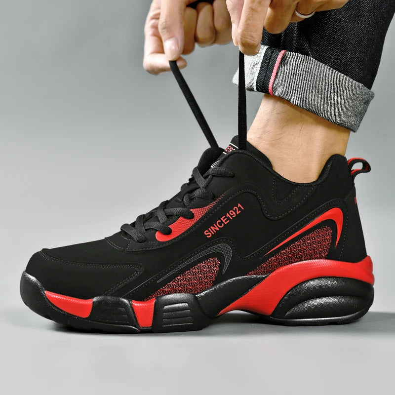 Corduroy Sneakers Casual Thick-Bottom Walking Shoes — Black | KIMLUD