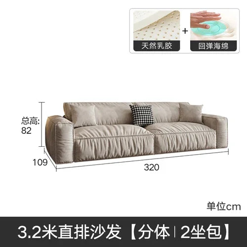 Nordic Fabric Sofa Double-Seater — Slate Blue | KIMLUD