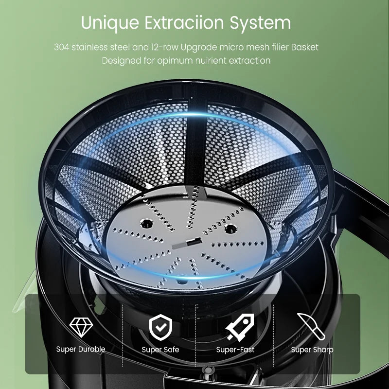 Juicer Machine,Centrifugal Juicer Extractor with Wide Mouth 3” Feed Chute for Fruit Vegetable,Stainless Steel,300W Motor,120V